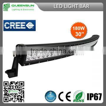 Spot,Flood and Trapezoidal/Combination 30inch 180W Curved LED light bar