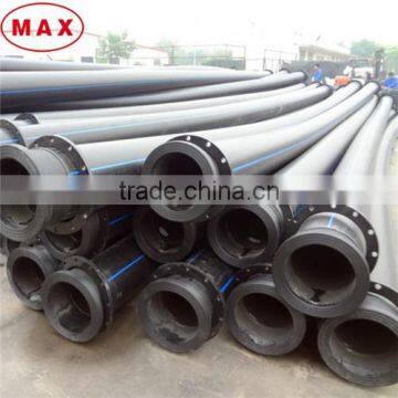 Flanged joint HDPE discharge pipe price/ HDPE pipe for dredging