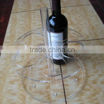 High polished high quality acrylic wine display rack,smooth acrylic wine display rack