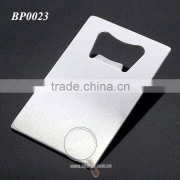 Stainless Steel Brushed Metal Credit Card Shaped Cheap Bulk Bottle Opener photo-3