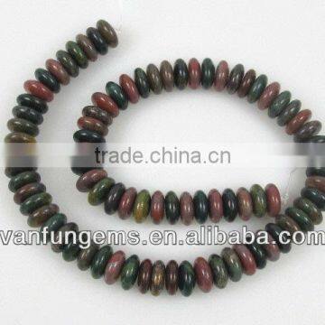 Gemstone Indian agate rondelle beads for jewelry