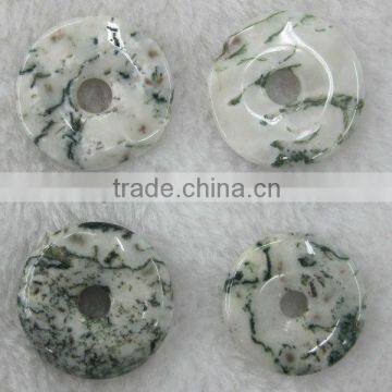 Wholesale Moss Agate donut gemstone