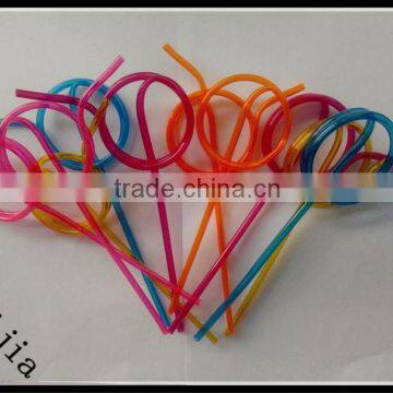 Pvc plastic crazy drinking straw