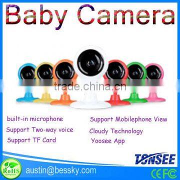 HI3518E+OV9712 1.0mp ip camera for selling with seven colors baby monitor