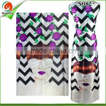 S083 2016 French Fashion Printed Polyester Silk Fabric photo-3