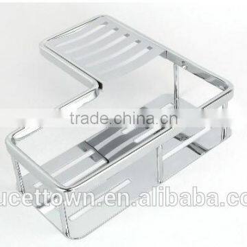 Stainless Steel L Shape Bathroom Corner Wall Shelf for Hotel and Home photo-2