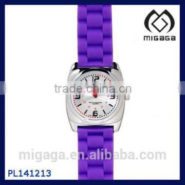 Wholesale promotional silicone strap alloy quartz watch