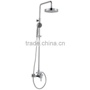High Quality Brass Round Rainfall Shower Set, Polish and Chrome Finish, Wall Mounted