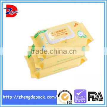 baby skin cleaning plastic bag wet wipes with sticker