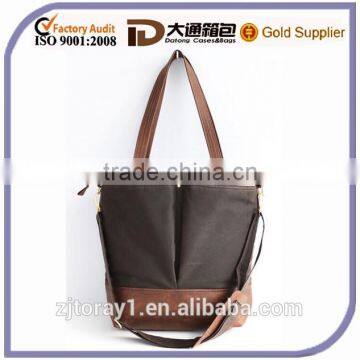 2015 New Product Waxed Canvas Baby Diaper Bag Manufactures