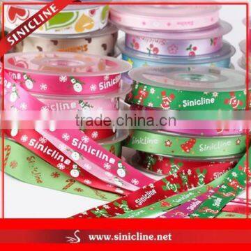 Sinicline Different Pattern Printing Satin Ribbon for Gift Packing