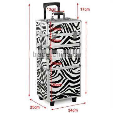 Professional ABS Panel Hairdressing Hard Carry Case Aluminum Trolley Make up Case photo-3