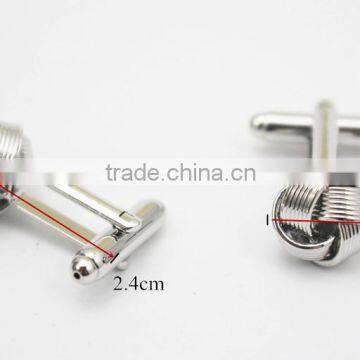 Factory Supply Top Quality Cheap Copper Metal Silk Knot Cufflinks photo-2