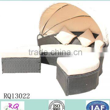 Rattan Round Bed Steel Frame KD Design