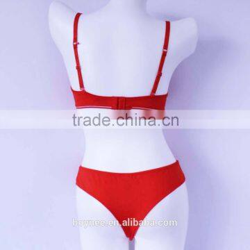 2017Christmas Design Most Popular and Hot Sale Red Hot Women Bra and Panty Set