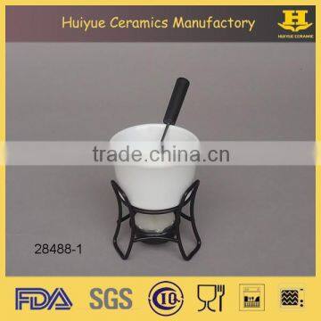 cheese fondue pot ceramic