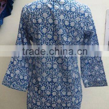 Indian Handmade Girls Wear Stylish Top Designer Women Beach Blouse Modern Girls Wear Block Printed Dress Sexy Casual Wear Top photo-3