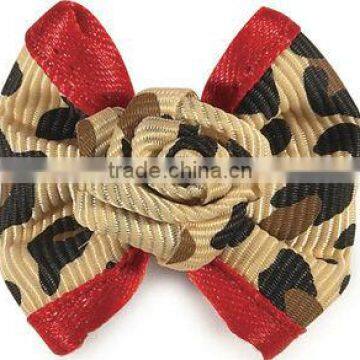 wholesale fashion leopard hair bow dog HD-13