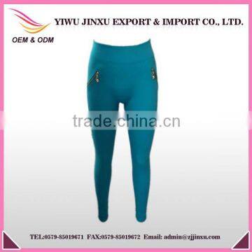 Wholesale Fashion Zipper Joggers India Girls Wearing Leggings with Zip and Fur