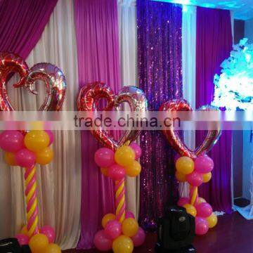 2015 hot sale Larger ring foil /mylar balloon for Valentine's Day ,party /weeding Party/ flower shape balloon