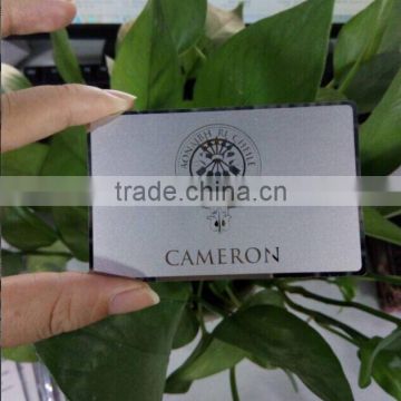 Engraved metal mirror business card for membership                        
                                                                                Supplier's Choice