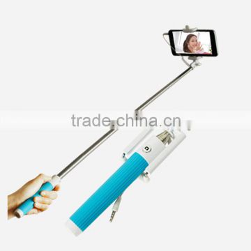 Wired Selfie Stick Handheld Monopod Built-in Shutter Extendable with Fold Holder with 270 degree from shenzhen veister