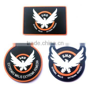 50 PCS Game Airsoft Cosplay PVC Patch The Division SHD Wings Out Badge Morale Military Armband Tactical Rubber Patches