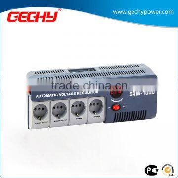 SRW-1000-D Portable LED Relay Control Voltage Regulator Full Automatic AC Voltage Stabilizer With UK/European/Universal Socket