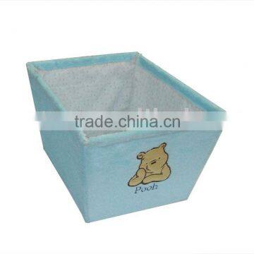 Blue Cotton flannel Storage Bin