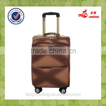 PU Leather First Grade 360 Degree Movable Laptop Holder Trolley Case, Noiseless Rollers Bag