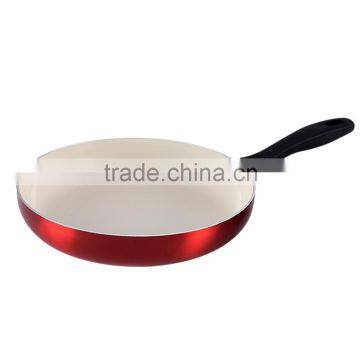 Metallic Painting Cream Ceramic Frying Pan
