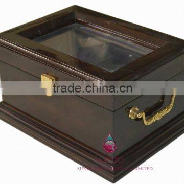 Black Jewelry Display Box With Transparent Lid photo-3
