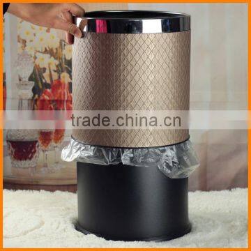 Creative Leather Cover Household Trash Without Double Bedroom Amenity Continental Trash 10L Free Shipping photo-2