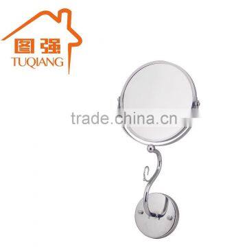 Chrome free standing round makeup cosmetic mirror