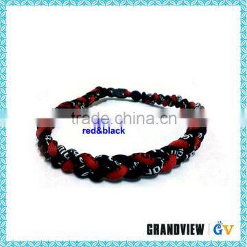 Oem high quality new fashion sports useful black braided leather necklace