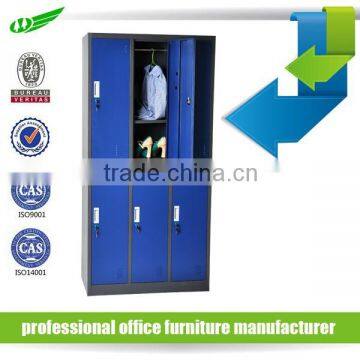 China Factory Custom-made Different Color 2 Tiers Clothes Wardrobe 6 Door Changing Room Locker photo-3