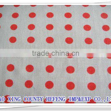 Hot sell viscose rayon metarial with dot print fabrics