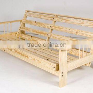 Classical unfinished futon frame full size bench