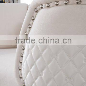 Luxury Italian New Classic White Fabric Sofa Set 1+2+3 AL045