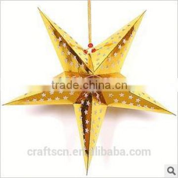 3D star lanterns hanging paper lampshade in malls