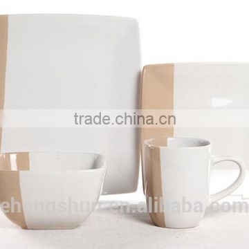 Latest design 16pcs stoneware dinner set for home use