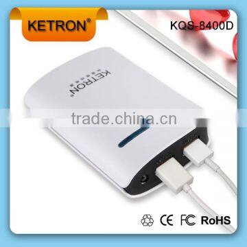 hight quality universal external battery 8400mah power bank torch