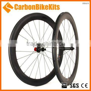 CarbonBikeKits High quality 700c carbon road 60mm clincher wheels SL60C