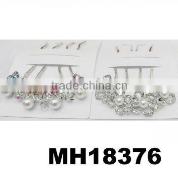 wholesale rhinestone pearl flower metal hair combs