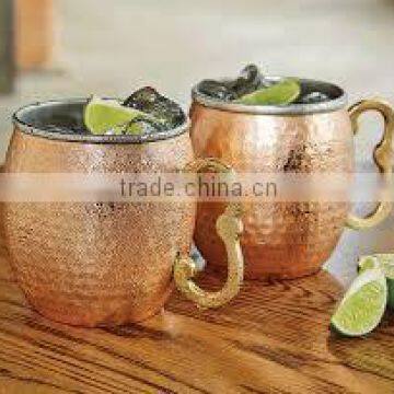 Hammered Copper Mugs, Moscow Mule Copper Beer Mugs