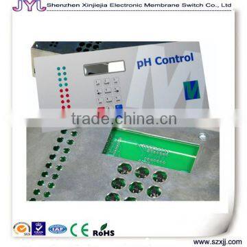 PH controller machinery membrane switch keypad with metal domes