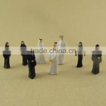 artificial model human figure ,Arab model figure, model figure in resin plastic , building model color figure for 1/75
