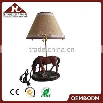 led table lamp on resin basic in the shap of horse