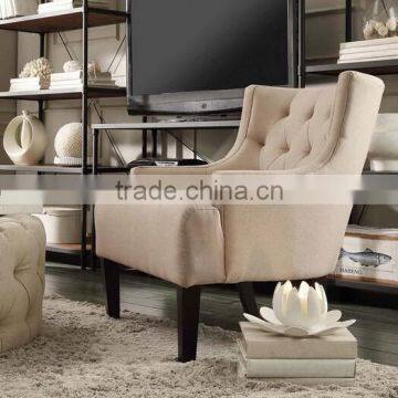 Tess Wingback Tufted Linen Upholstered Chair HS-SC2167