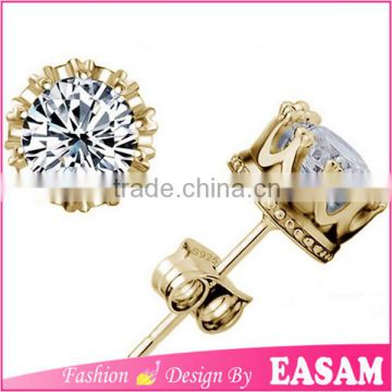 Fashion crown earrings dubai gold jewelry earring